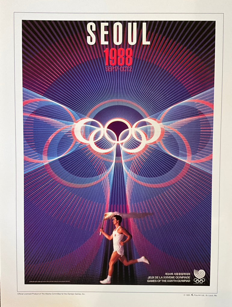Olympic poster print 1988 Seoul, Korea