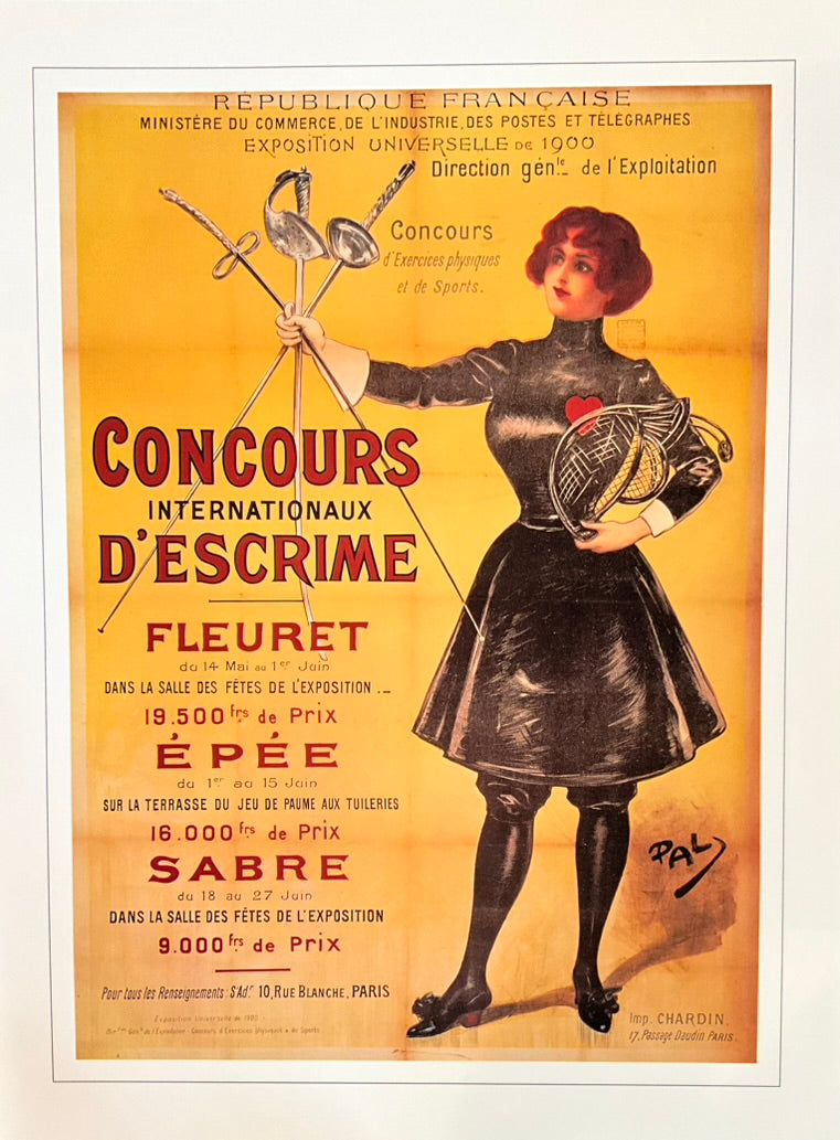 Olympic poster print 1900 Paris France